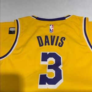 Nike Lakers Davis Gold Basketball Jersey
